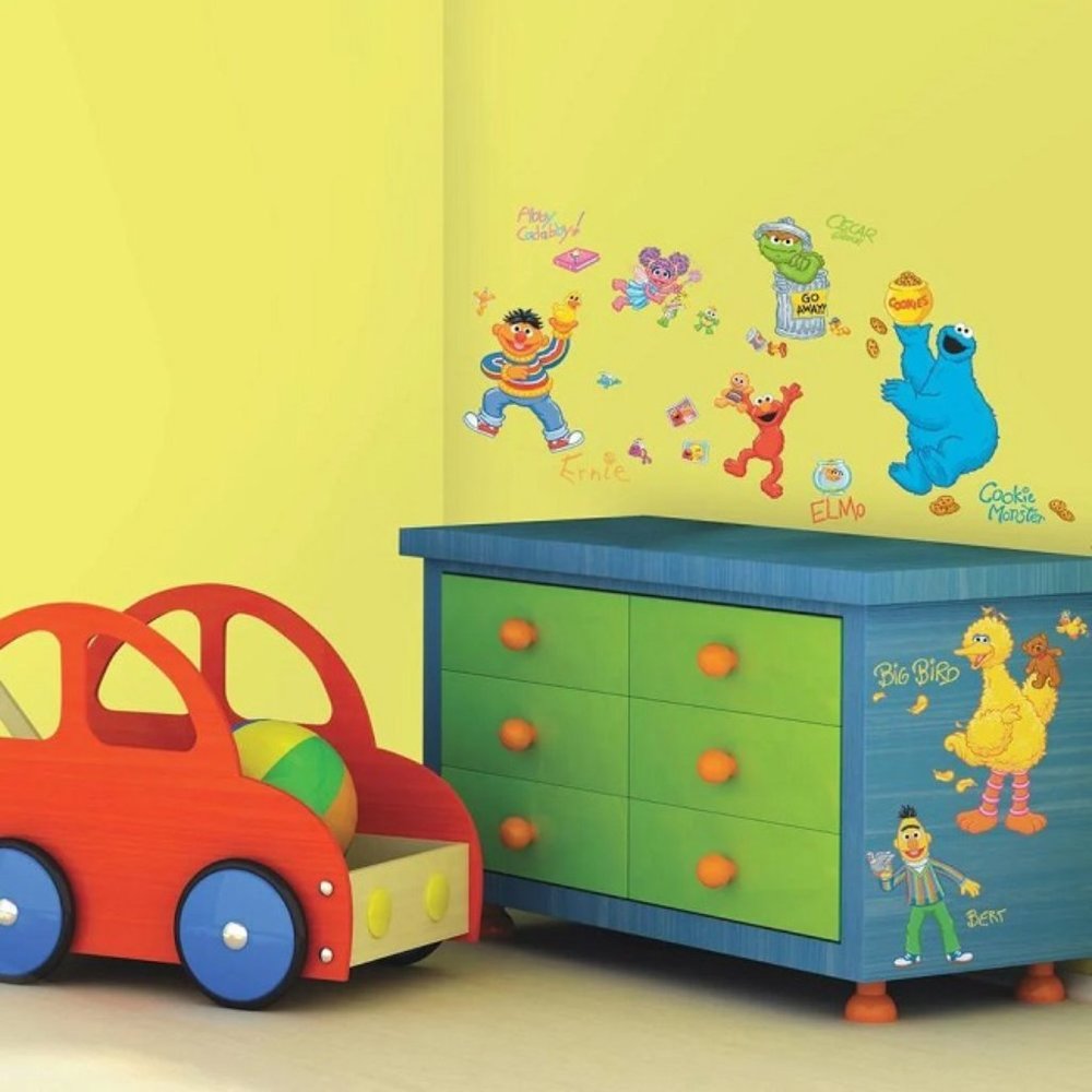 123 Sesame Street Peel Stick Wall Decals 45 Nursery Stickers Kids Room Decor Art